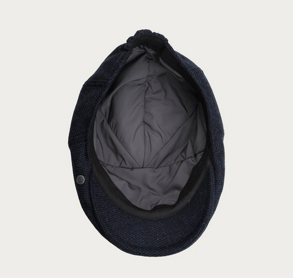 Bugatti Peaked Cap with Glencheck Patchwork | Navy