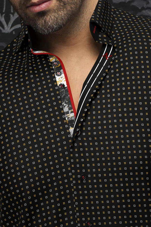 Au Noir Shirt | ARLO, Black/Gold