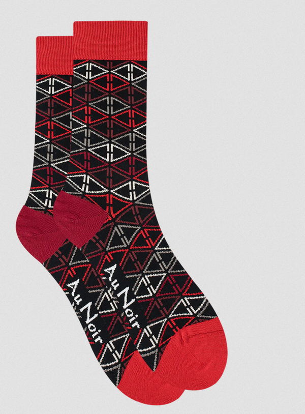 Au Noir Socks | Black/Red