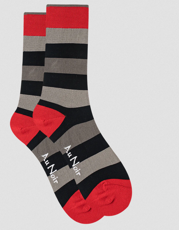 Au Noir Socks | Black/Red