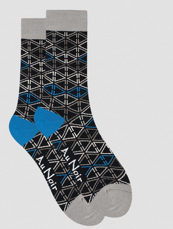 Au Noir Socks | Black/Royal