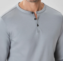 The Barakett Long-Sleeve Henley | Monument Grey