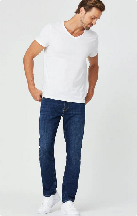 Mavi Zach Straight Leg Jeans Regular Rise | Dark Feather Blue