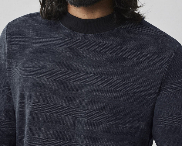 Robert Barakett Walcove Long-Sleeve High Crew | Navy