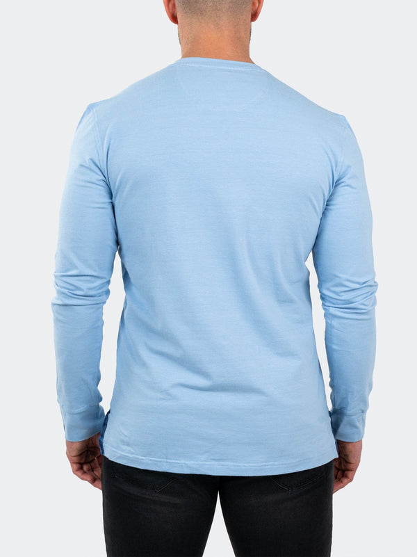 Maceoo V-Neck Edison Solid | Pouder Blue