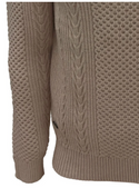 Point Zero CUDI Cabel Knit Cashmere Like Sweater | Cashew