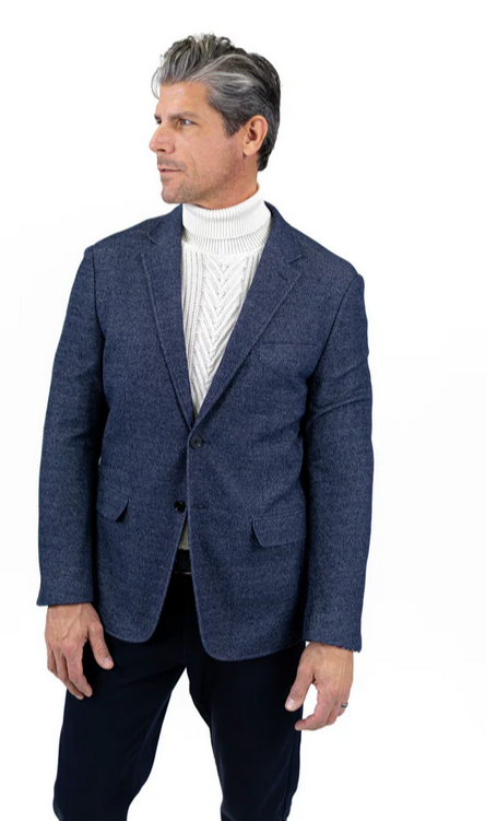 7 Downie St. Dorin Deconstructed Knit Blazer | Navy