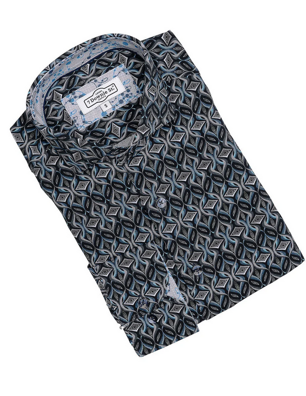 7 Downie St. Amore 360° Stretch Shirt | Navy