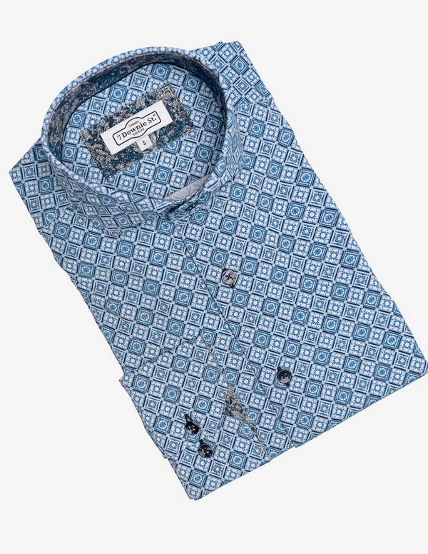 7 Downie St. Amore 360° Stretch Shirt | Blue