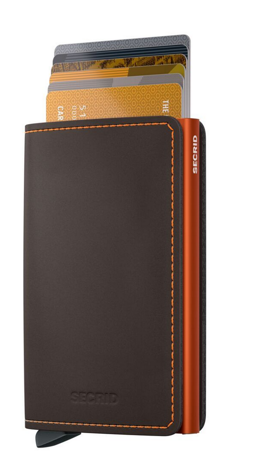 Slim Wallet Matte Truffle/Orange