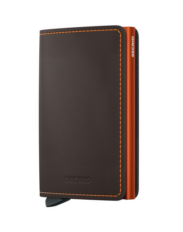 Slim Wallet Matte Truffle/Orange