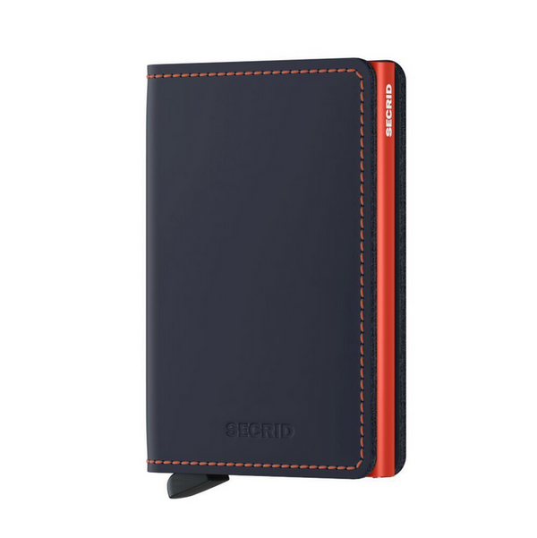 Secrid Slim Wallet Matte Night Blue/Orange