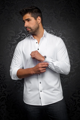 Au Noir 360° Stretch Shirt | ALEXANDER-SLD, White Black