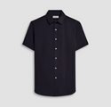 Bugatchi Miles Solid OoohCotton® Short Sleeve Shirt | Black