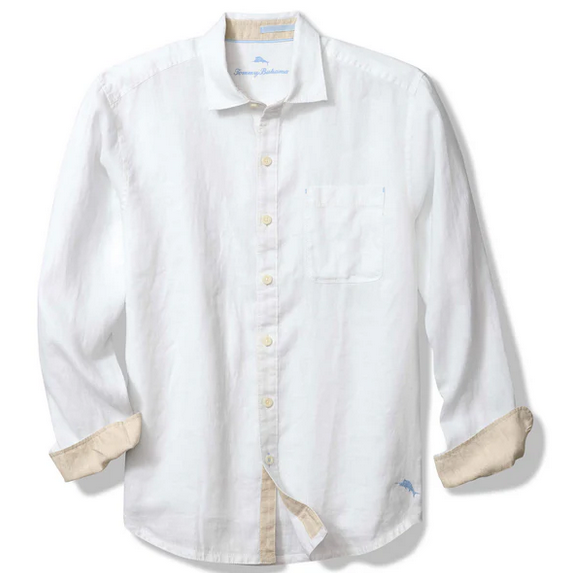 Tommy Bahama Paradise Breezer Long Sleeve Linen | White