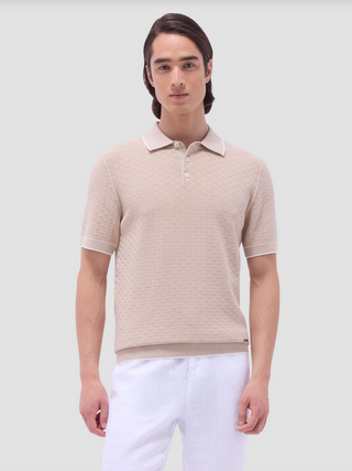 Bugatchi Polo Shirt Knit | Sand