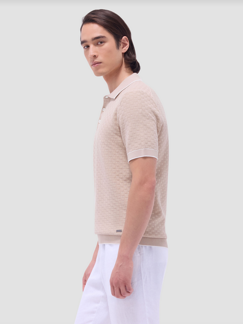 Bugatchi Polo Shirt Knit | Sand