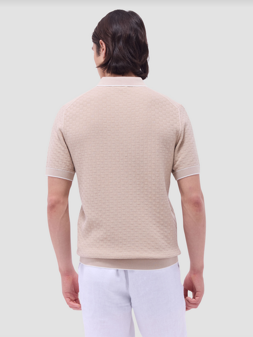 Bugatchi Polo Shirt Knit | Sand