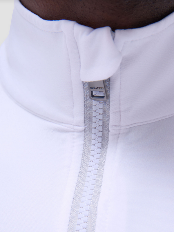 Bugatchi 1/4 Zip Knit | White