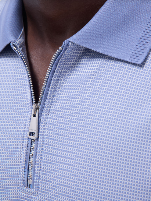 Bugatchi Zip Polo | Cobalt