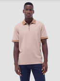 Bugatchi Zip Polo | Camel