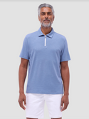 Bugatchi Zip Polo | Cobalt