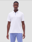 Bugatchi Zip Polo | Chalk