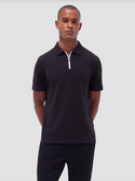 Bugatchi Zip Polo | Black