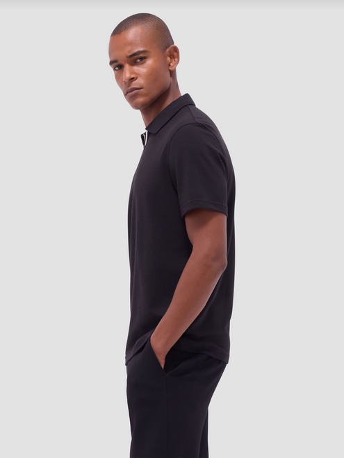 Bugatchi Zip Polo | Black