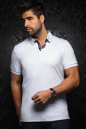 Au Noir Polo Eagle | White