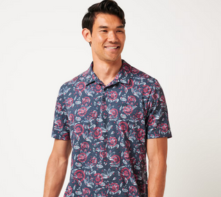 Travis Mathew Featherweight Flourish Polo | Mood Indigo Vintage