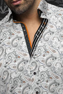 Au Noir Shirt | ALTO, White/Orange