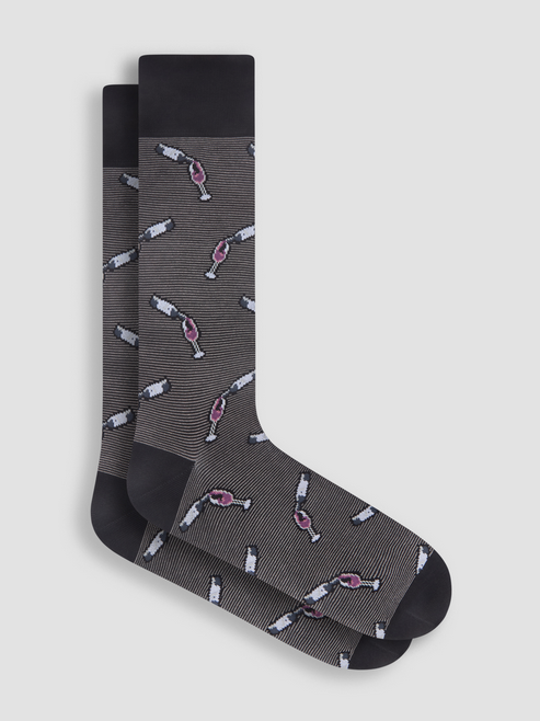 Bugatchi Socks Made in Italy | Black