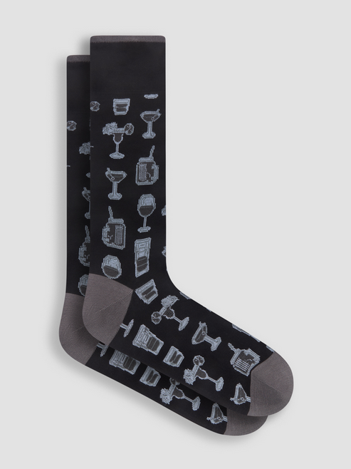 Bugatchi Socks Made in Italy | Black