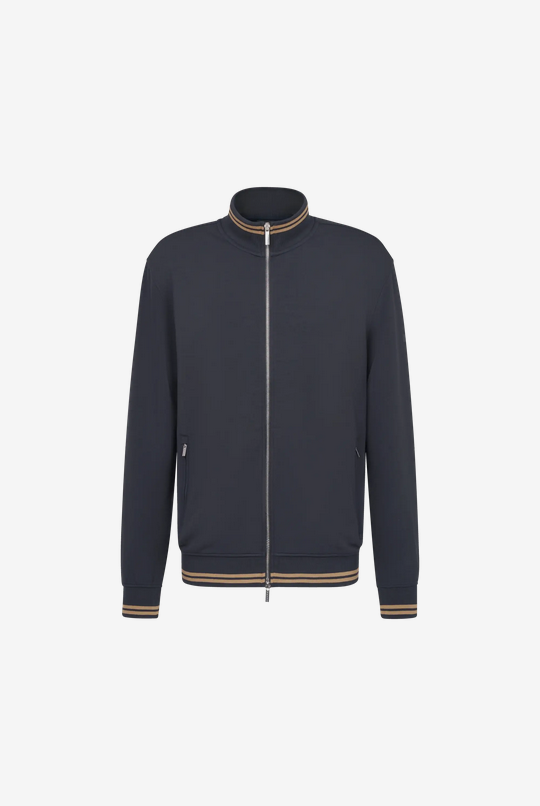 Bugatti Knit Full Zip | Navy