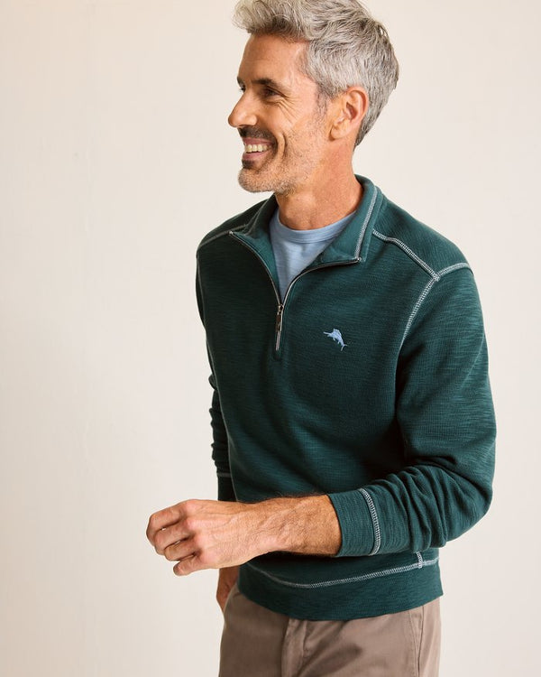 Tommy Bahama Tobago Bay Half-Zip Sweatshirt | Dark Channel Blue