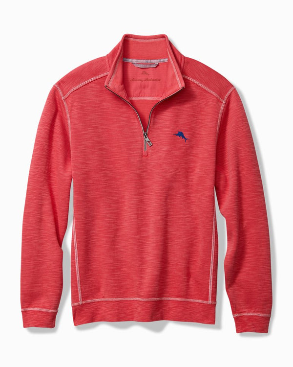 Tommy Bahama Tobago Bay Half-Zip Sweatshirt | Siren Scarlet