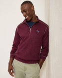 Tommy Bahama Tobago Bay Half-Zip Sweatshirt | Aged Claret