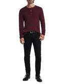 John Varvatos Memphis Waffle Henley | Plum