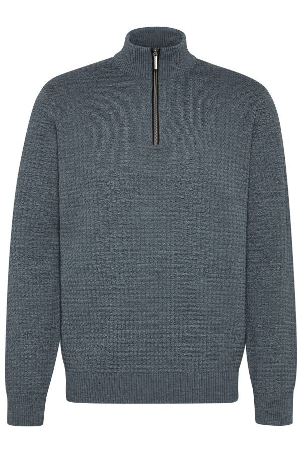 Bugatti 1/4 Zip Sweater, Grey - Caswell's Fine Menswear