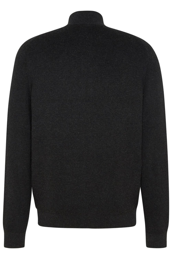 Bugatti Quilted Sweater Full Zip, Black - Caswell's Fine Menswear