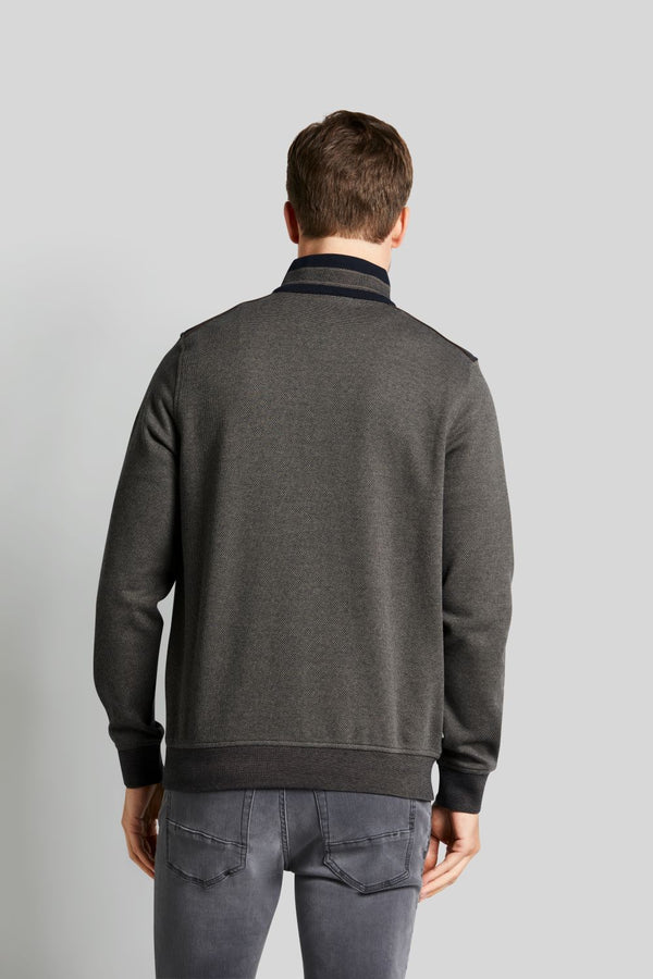 Bugatti 1/4 Zip Sweater, Brown - Caswell's Fine Menswear