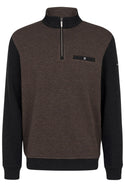 Bugatti Sweater 1/4 Zip | Brown