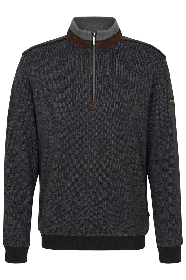 Bugatti Sweater 1/4 Zip | Charcoal