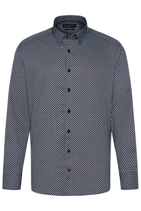 Bugatti Long Sleeve Shirt, Black | Caswell's Fine Menswear