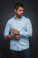 Au Noir 360° Stretch Shirt Long Sleeve | ALEXANDER-SLD, Light Blue