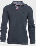 Ethnic Blue Polo Sweater Soft Touch | Denim Blue