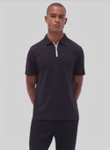 Bugatchi Zip Polo | Black