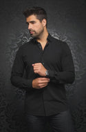 Au Noir 360° Stretch Shirt Long Sleeve | ALEXANDER-SLD, Black