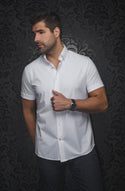 Au Noir 360° Stretch Shirt Short Sleeve | ALEX-SLD, White